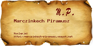 Marczinkech Piramusz névjegykártya